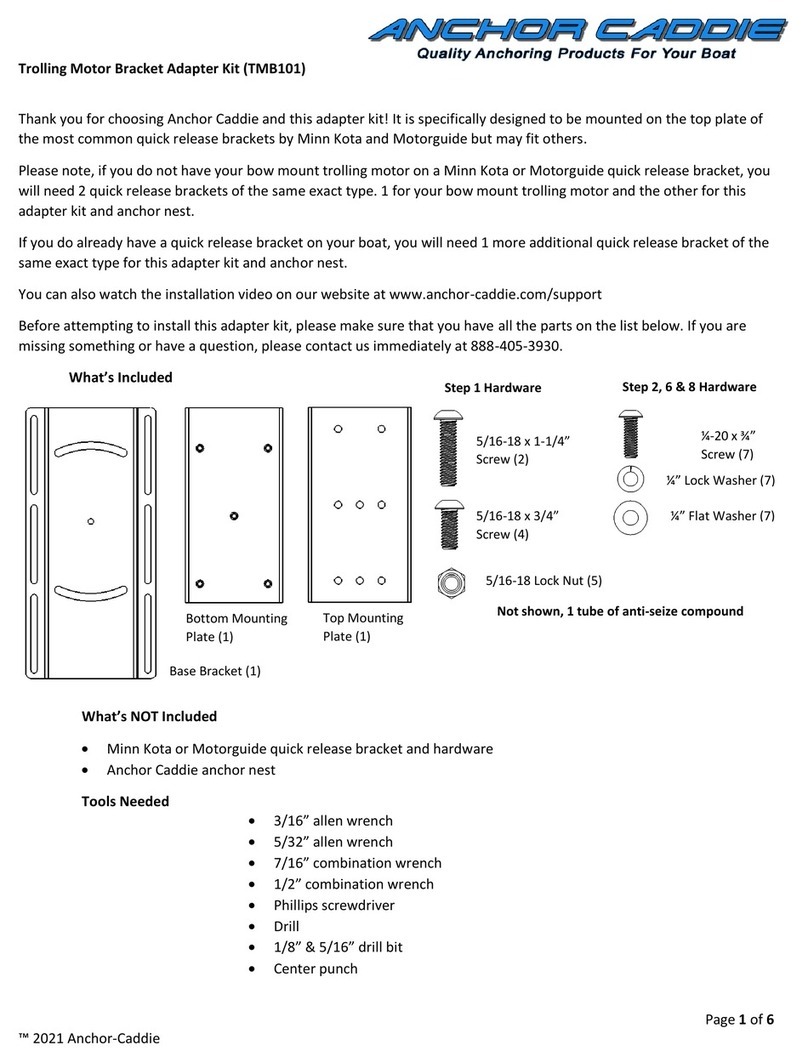 Anchor-Caddie TMB101 instructions