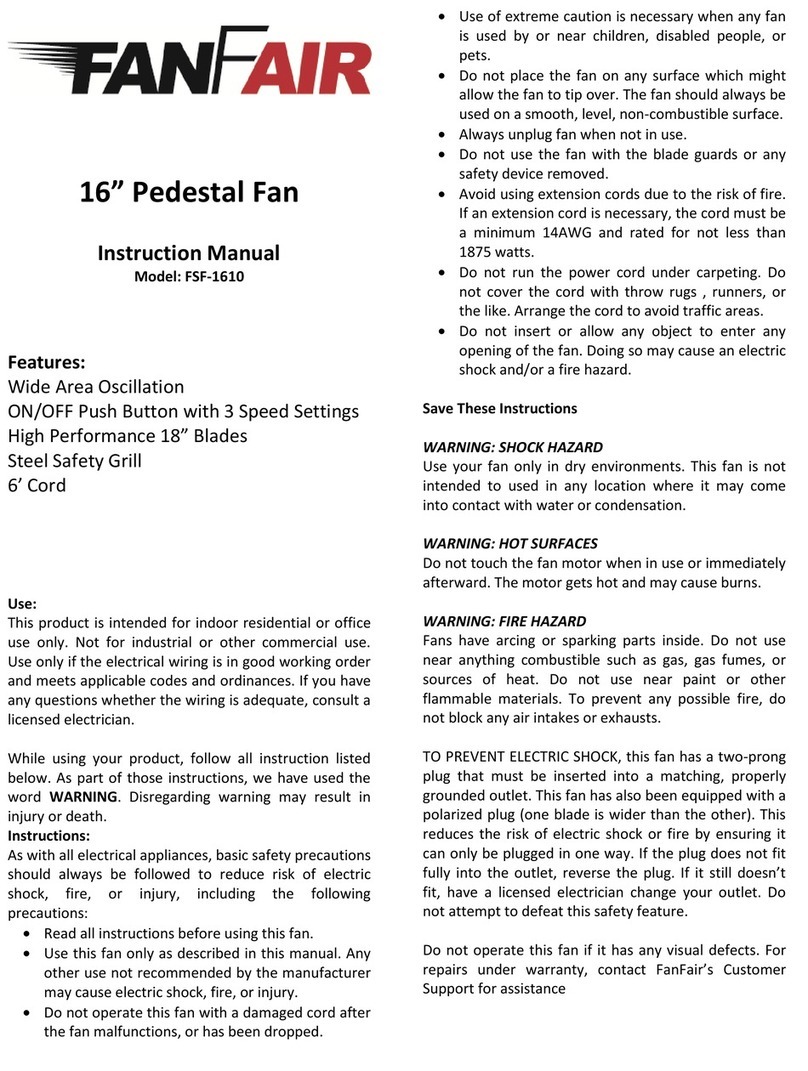 FanFair FSF-1610 instruction manual