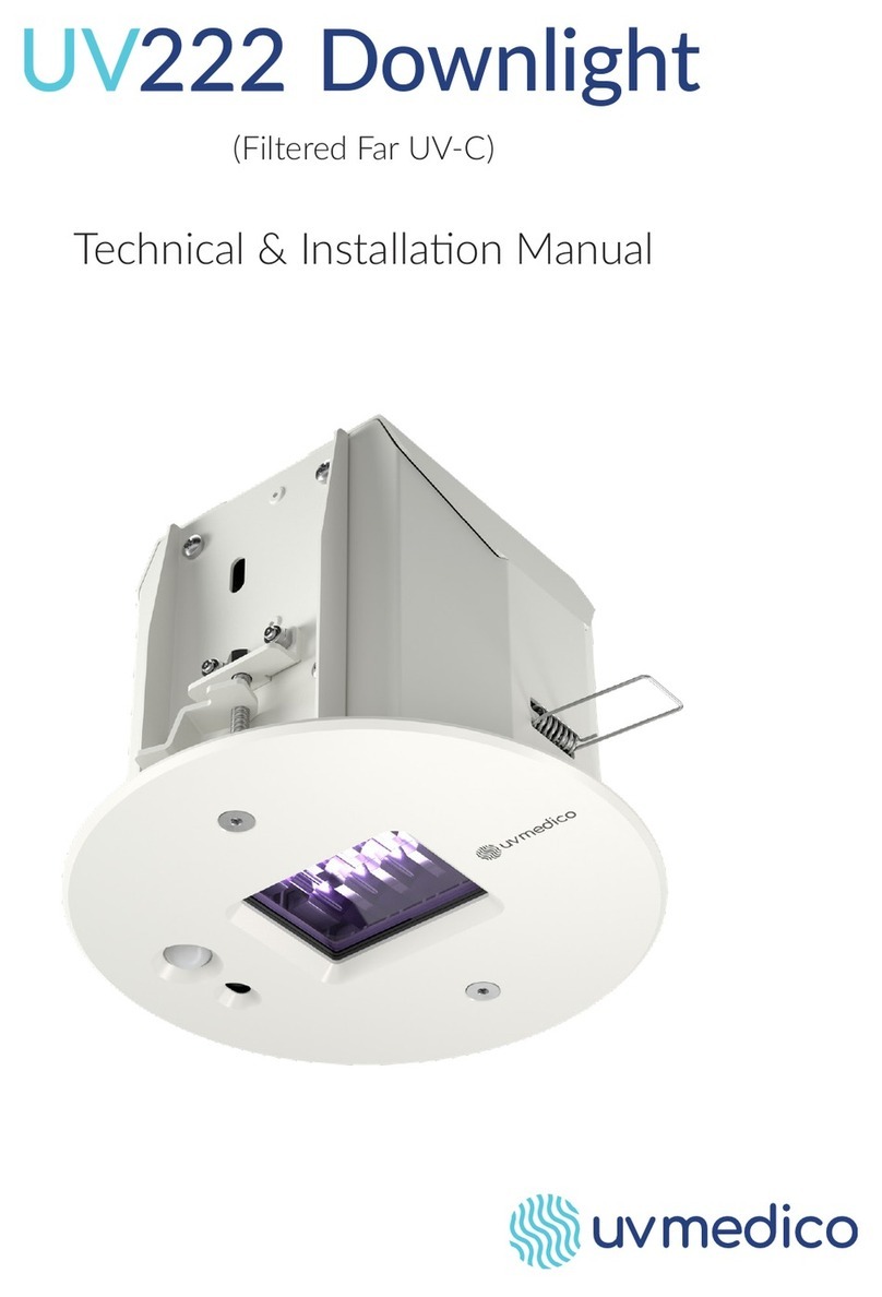 UV MEDICO UV222 Technical and installation manual UV MEDICO UV222 Technical and installation manual
