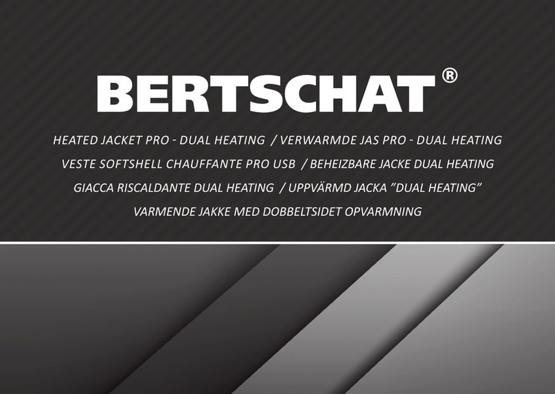 BERTSCHAT HEATED JACKET PRO - DUAL HEATING user manual