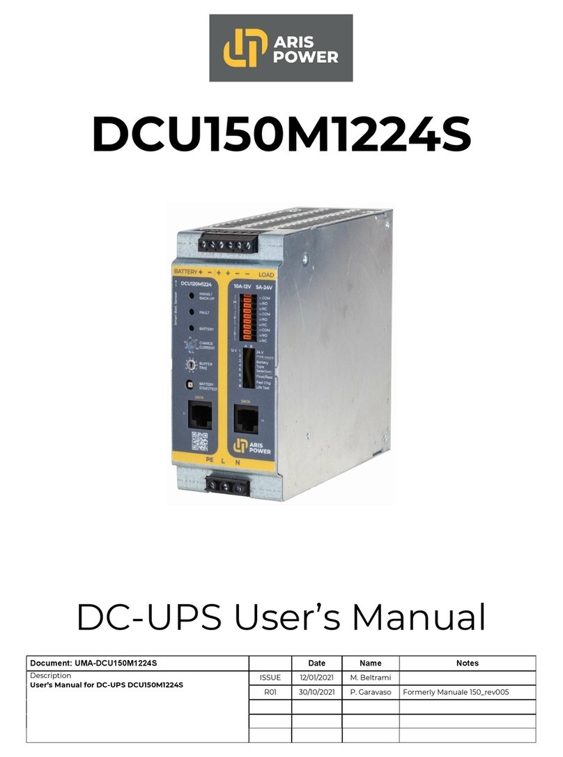 ARIS POWER DCU150M1224S user manual