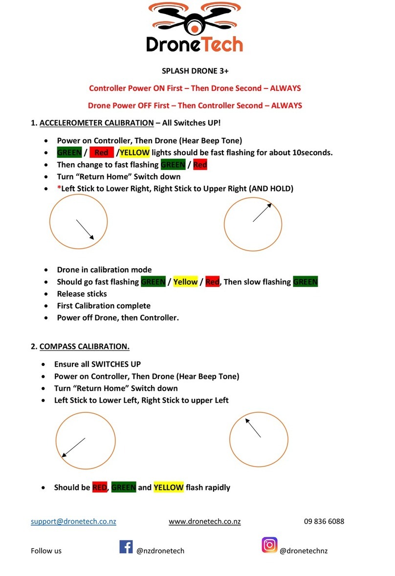 DroneTech SPLASH DRONE 3+ Calibration instructions