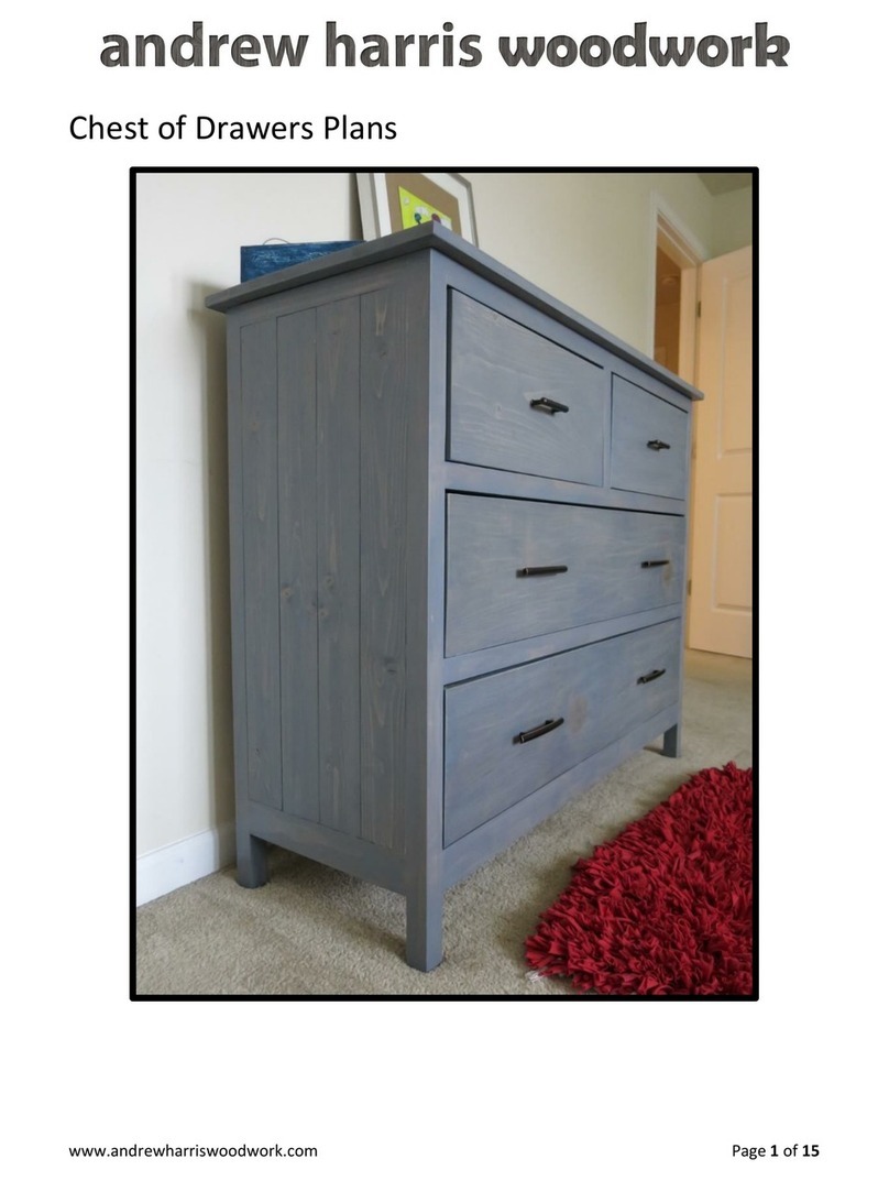 Andrew Harris Woodwork Chest of Drawers Plans Assembly instructions Andrew Harris Woodwork Chest of Drawers Plans Assembly instructions
