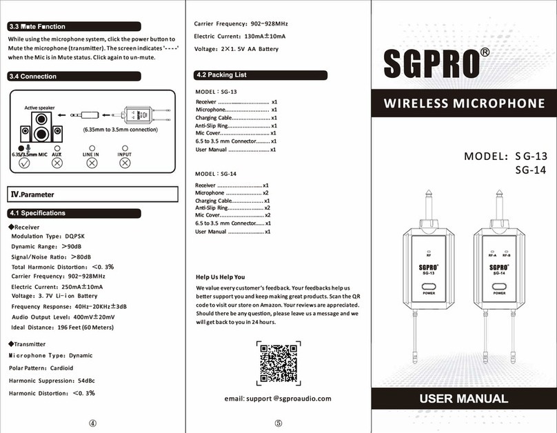 SGPRO SG-13 user manual