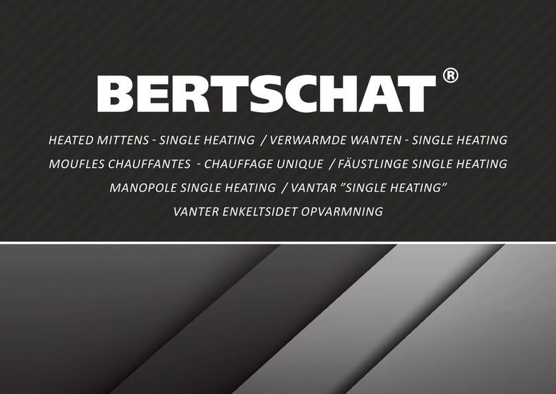 BERTSCHAT HEATED MITTENS SINGLE HEATING user manual