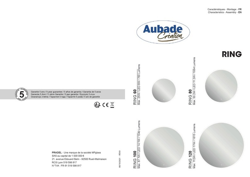 Aubade Creation RING Series manual Aubade Creation RING Series manual