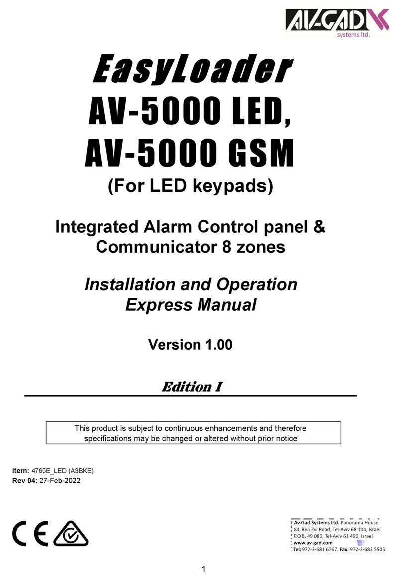 AV-CAD AV-5000 LED Installation and operation manual