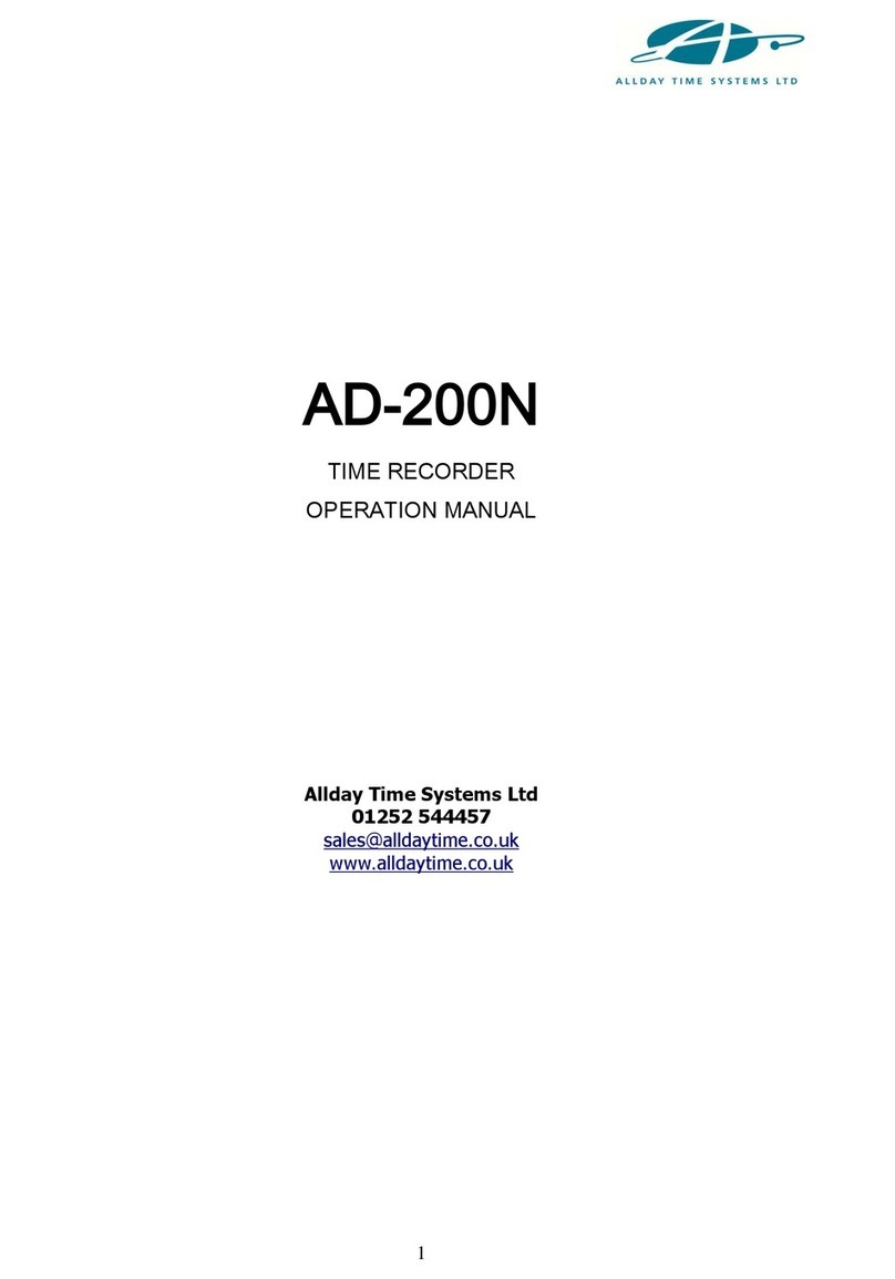 Allday Time Systems AD-200N User manual
