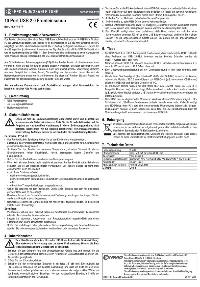 Conrad 976177 operating instructions