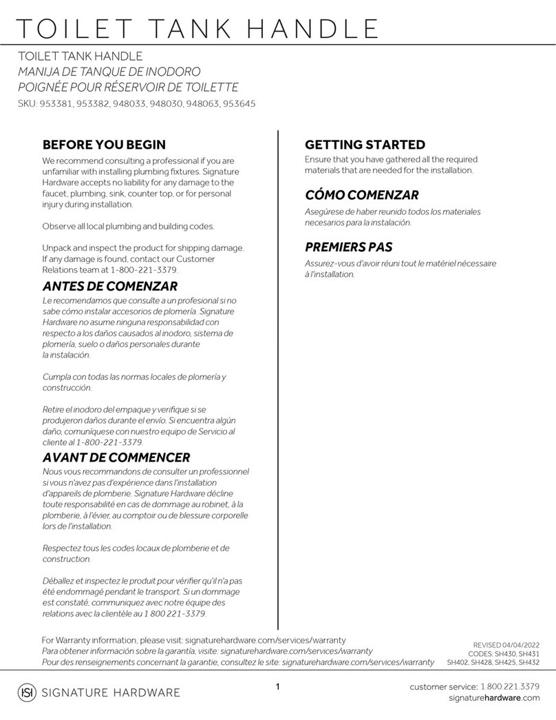 Signature Hardware 953381 User manual