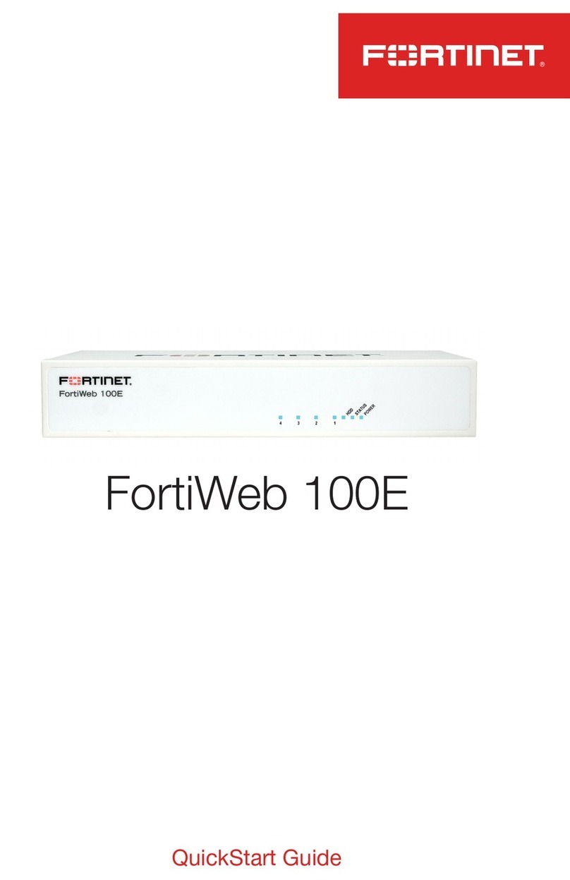 Fortinet FortiWeb 100E quick start guide