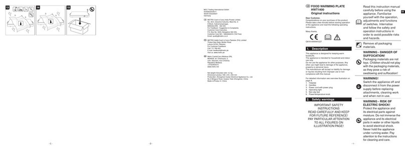 Metro DataVac HWT1400 Original instructions