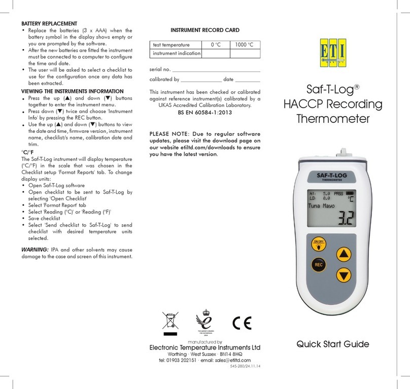 ETI Saf-T-Log quick start guide