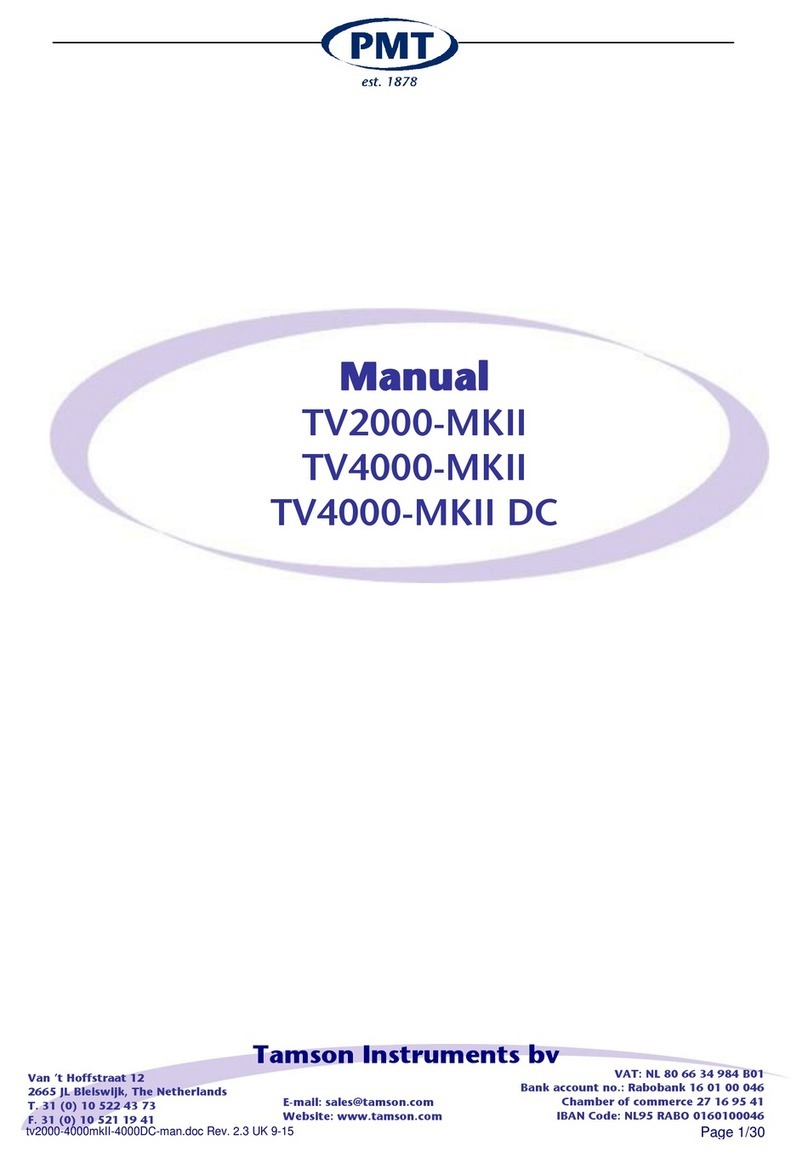 Tamson Instruments PMT TV2000MKII User manual