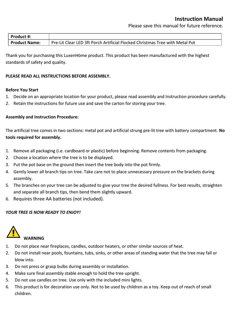 LuxenHome Pre-Lit Clear LED User manual