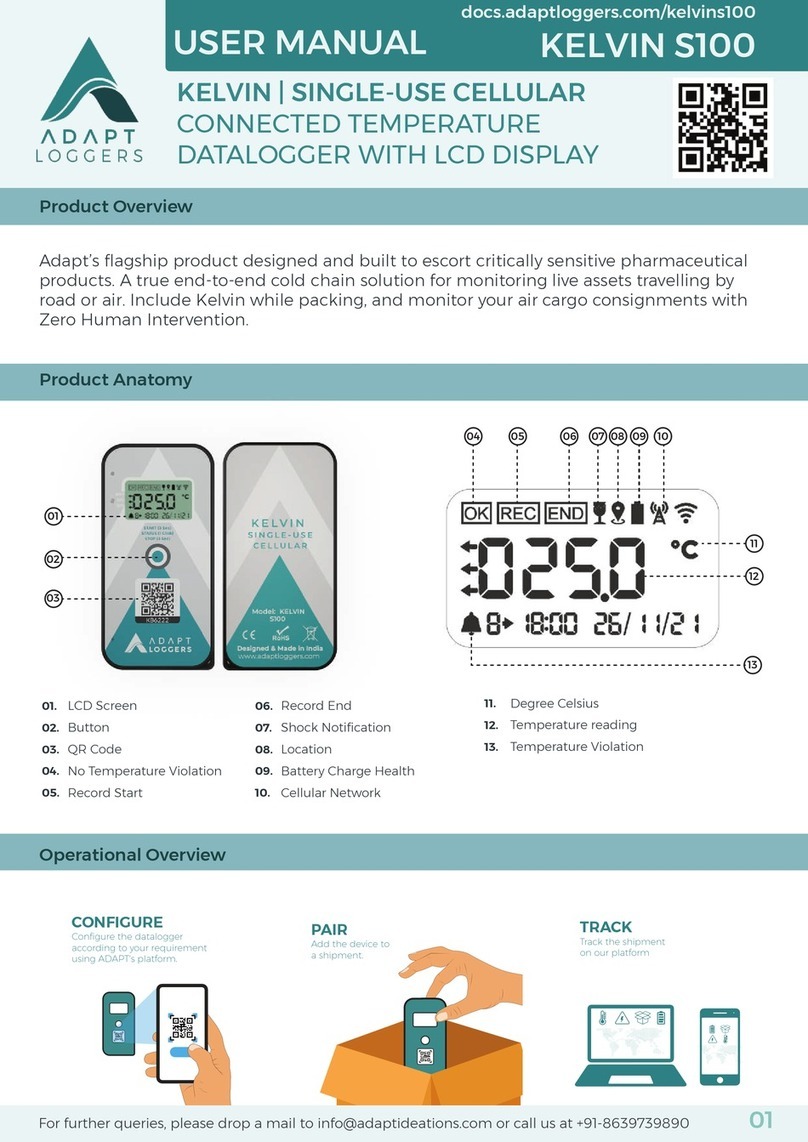 ADAPT LOGGERS KELVIN S100 user manual