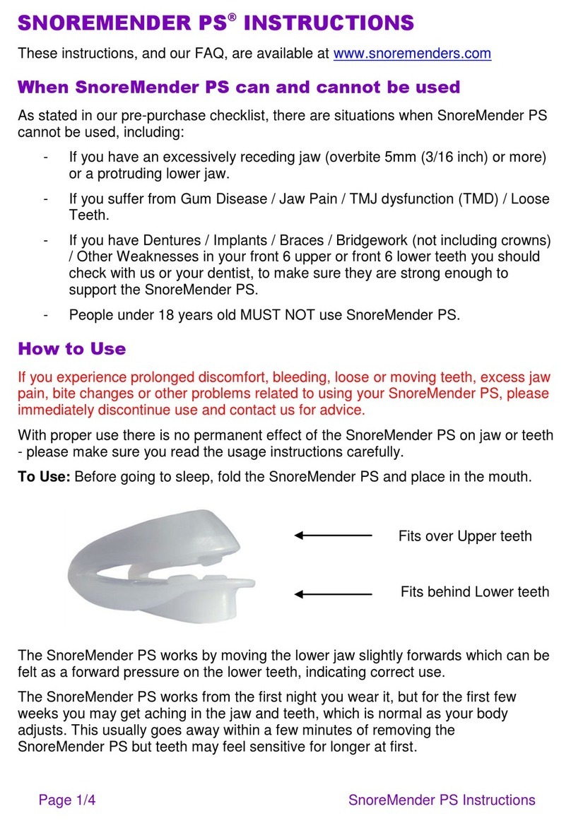 SnoreMender PS User manual