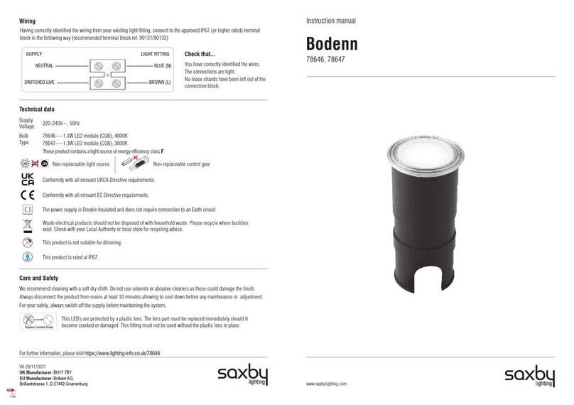 Saxby Lighting Bodenn 78646 instruction manual