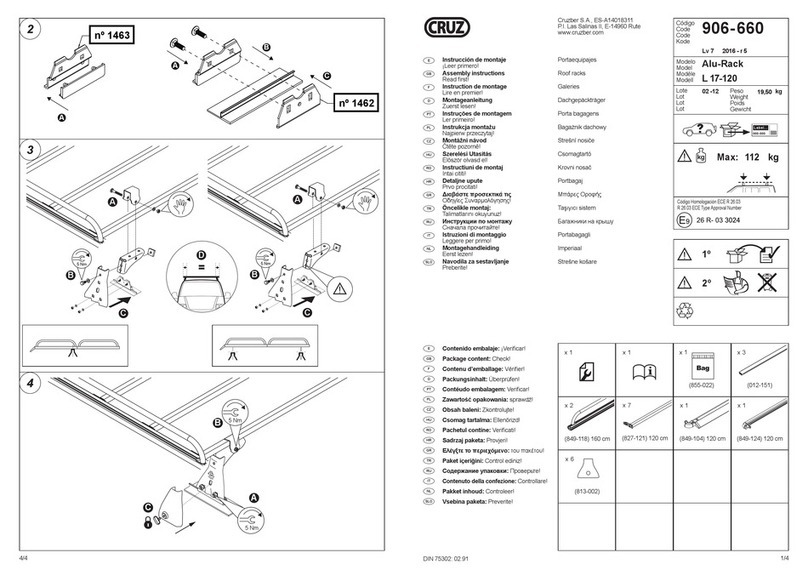 Cruz Alu-Rack L 17-120 Assembly instructions