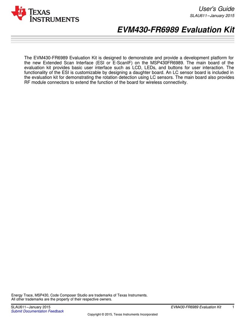 Texas Instruments EVM430-FR6989 User manual