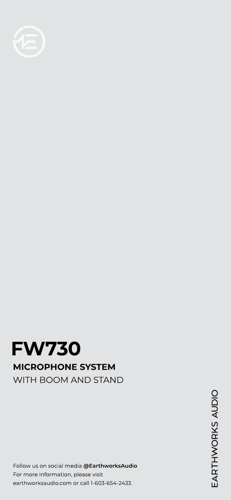 Earthworks Audio FW730 manual