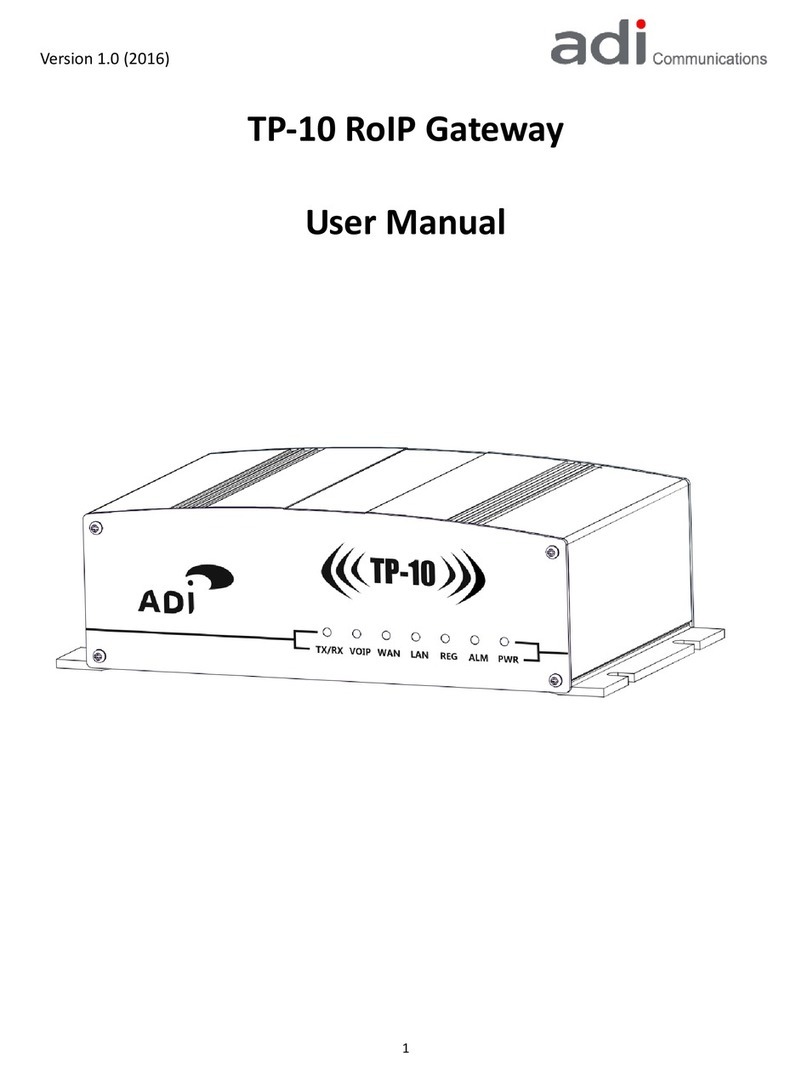 ADI TP-10 user manual