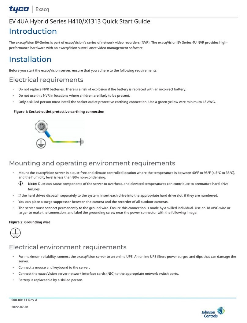 Tyco EV 4UA Hybrid Series quick start guide Tyco EV 4UA Hybrid Series quick start guide