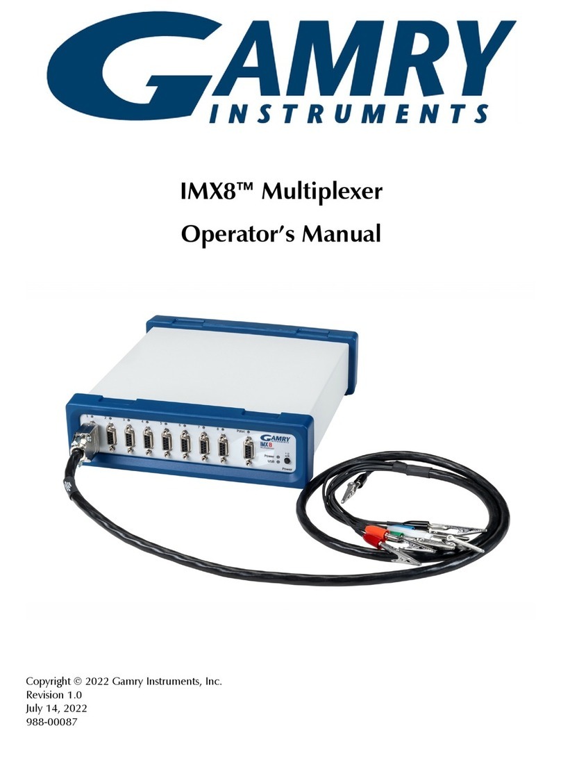 Gamry Instruments IMX8 Operator's manual