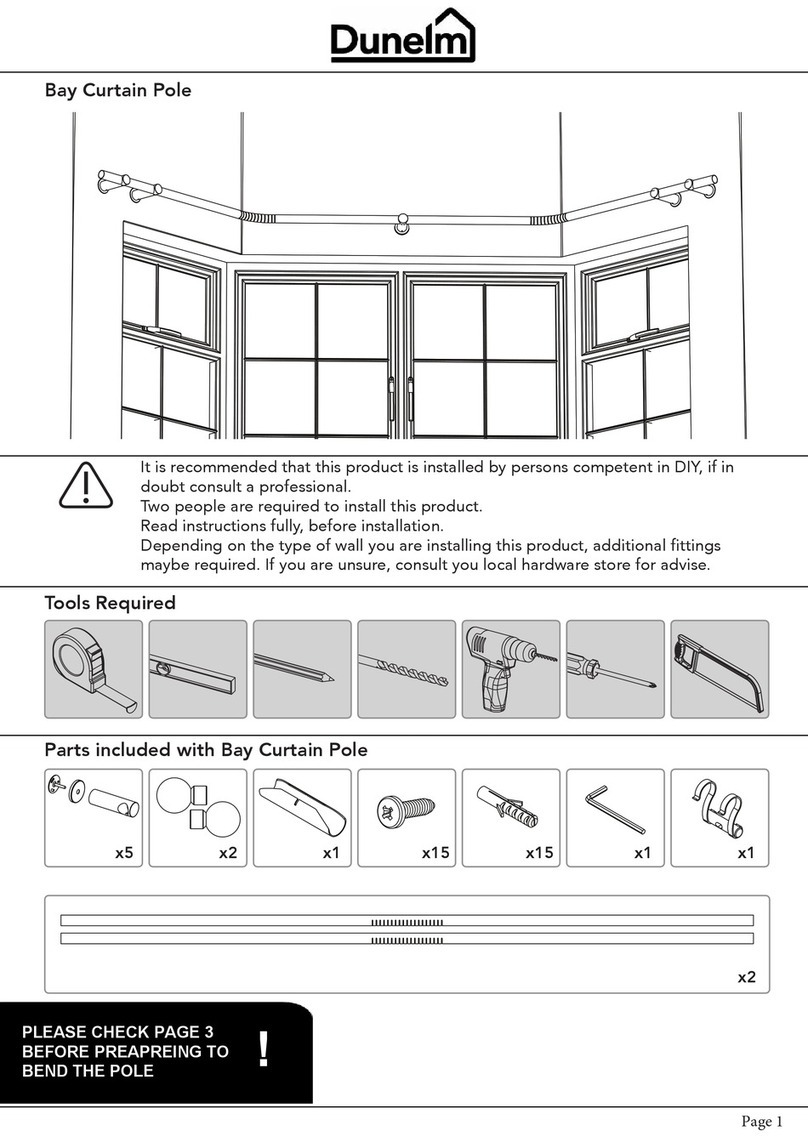 Dunelm Bay Curtain Pole manual