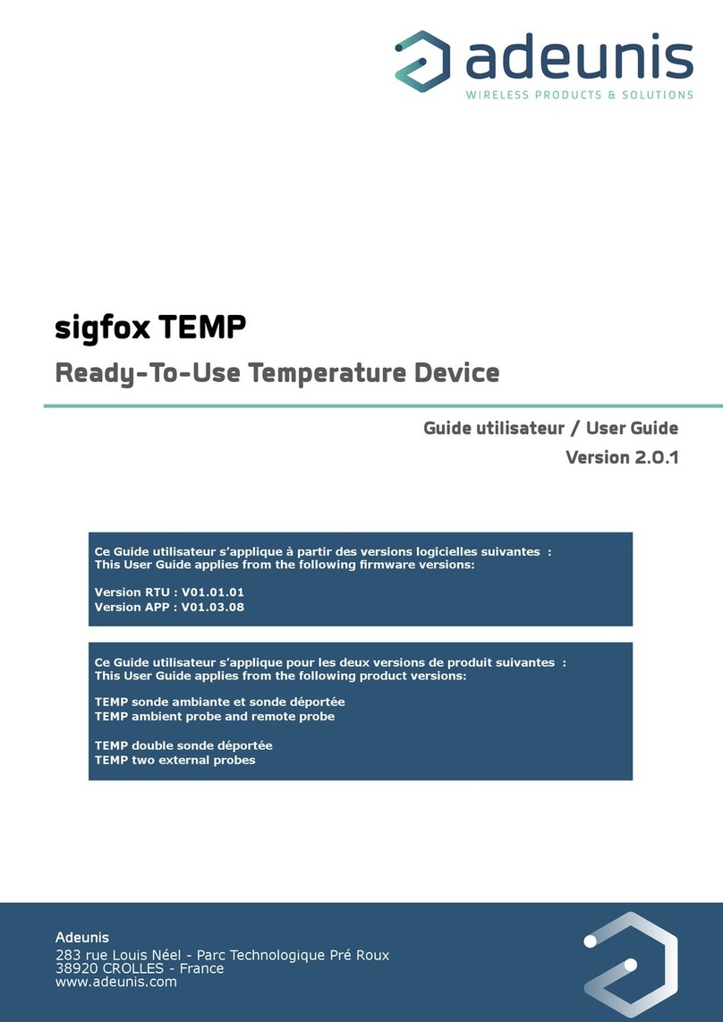 Adeunis RF sigfox TEMP user guide