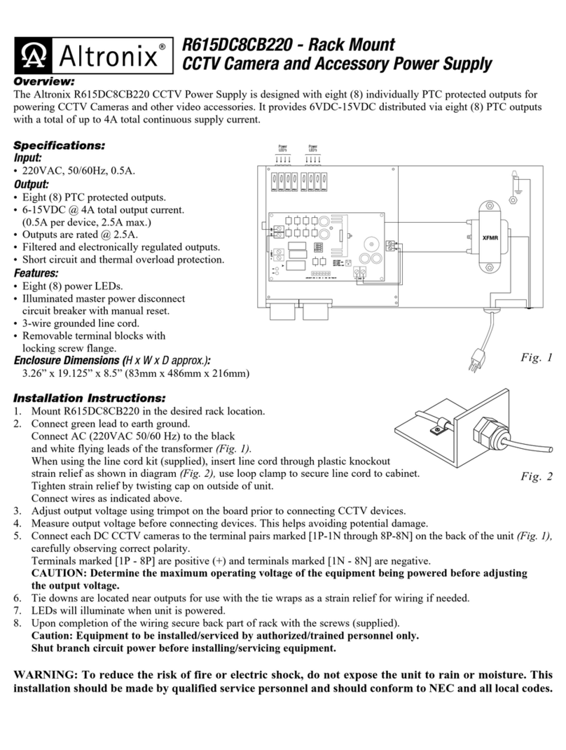 Altronix R615DC8CB220 User manual