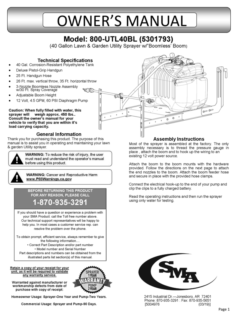 SMA 800-UTL40BL owner's manual