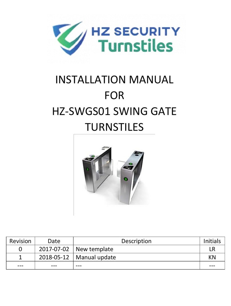Turnstiles HZ-SWGS01 installation manual