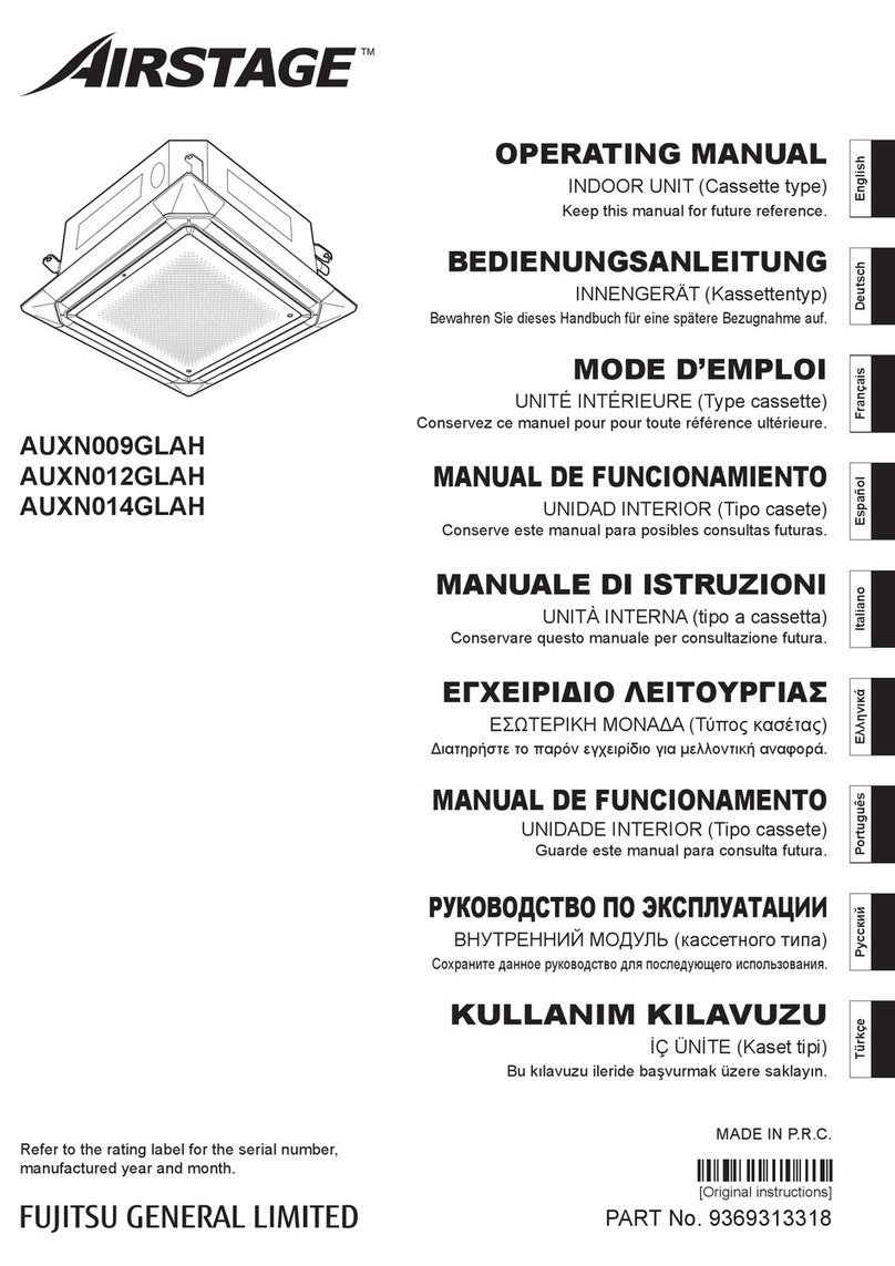 Fujitsu AIRSTAGE AUXN009GLAH User manual