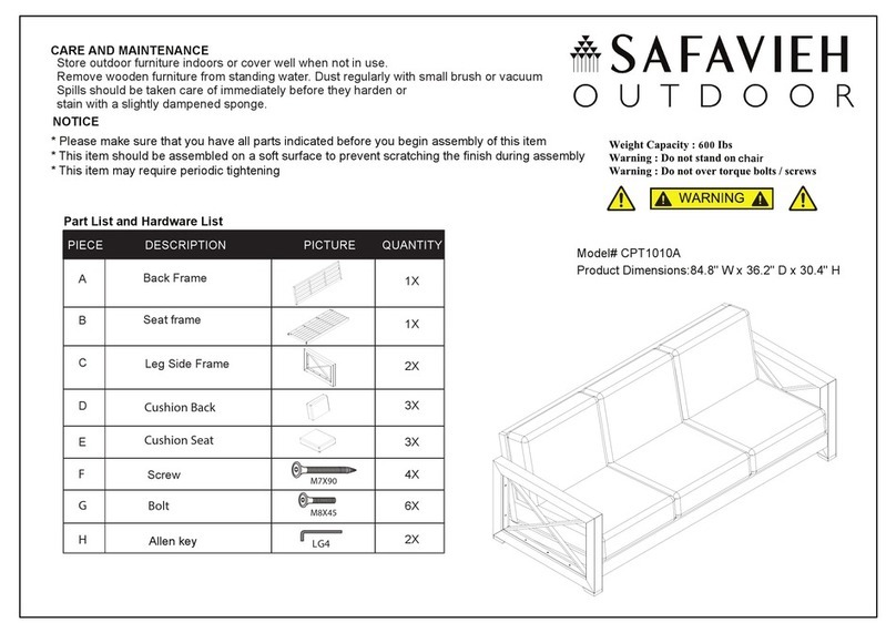 Safavieh Outdoor Curacao CPT1010A Assembly