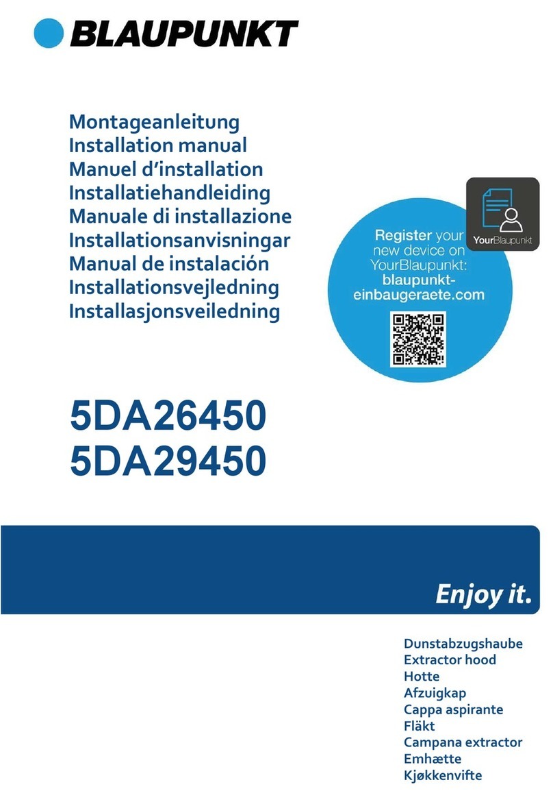Blaupunkt 5DA26450 installation manual