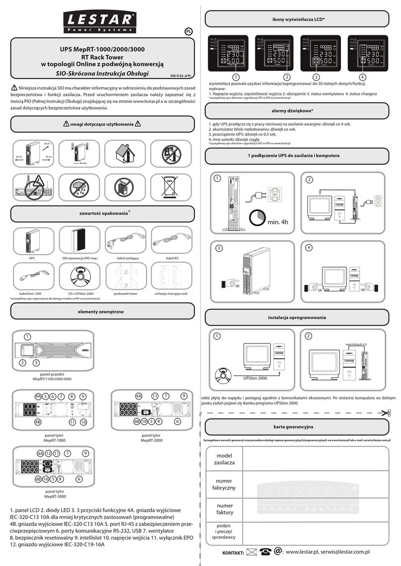 LESTAR MepRT-1000 quick start guide
