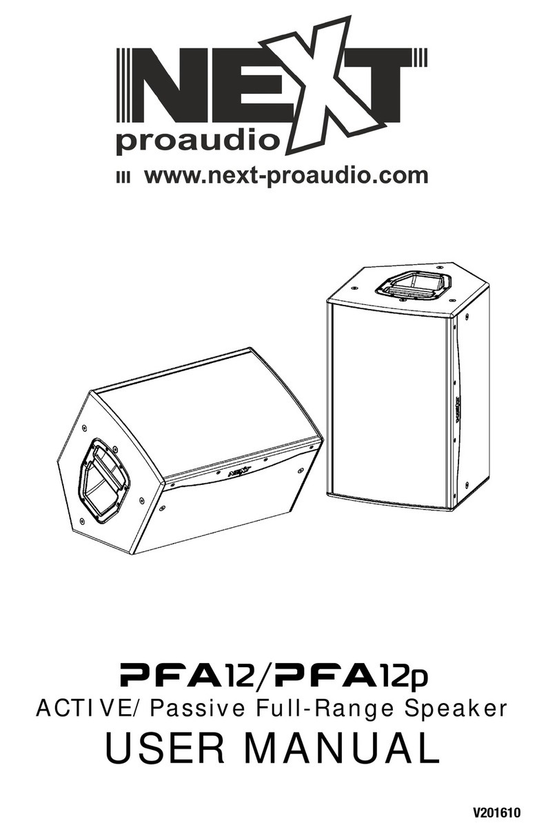 Next PROAUDIO PFA12 User manual