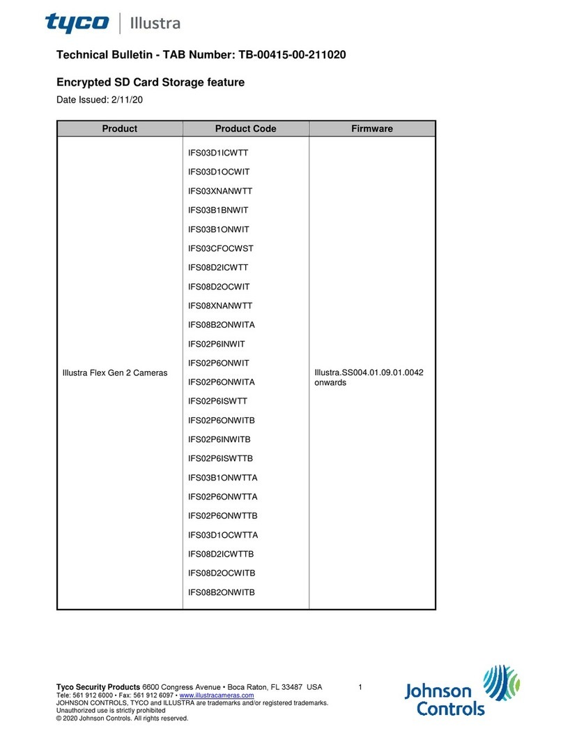Johnson Controls Tyco Illustra Flex IFS03D1ICWTT Service manual