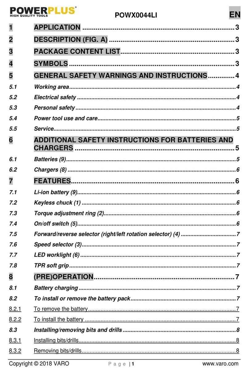 VARO POWERPLUS POWX0044LI manual