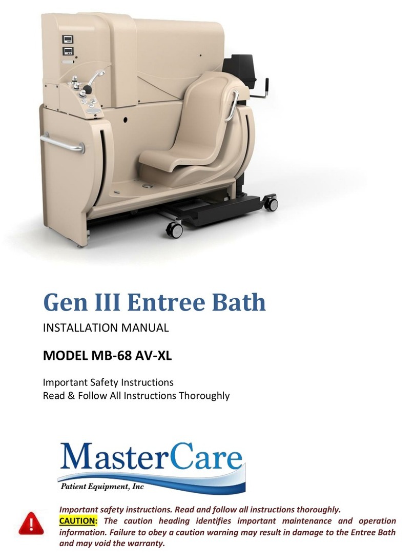 Mastercare Gen III Entree Bath User manual