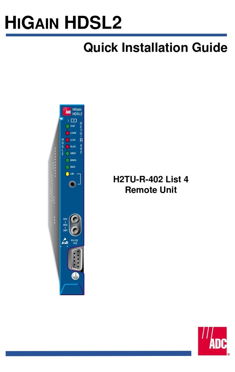 ADC HiGain HDSL2 User manual