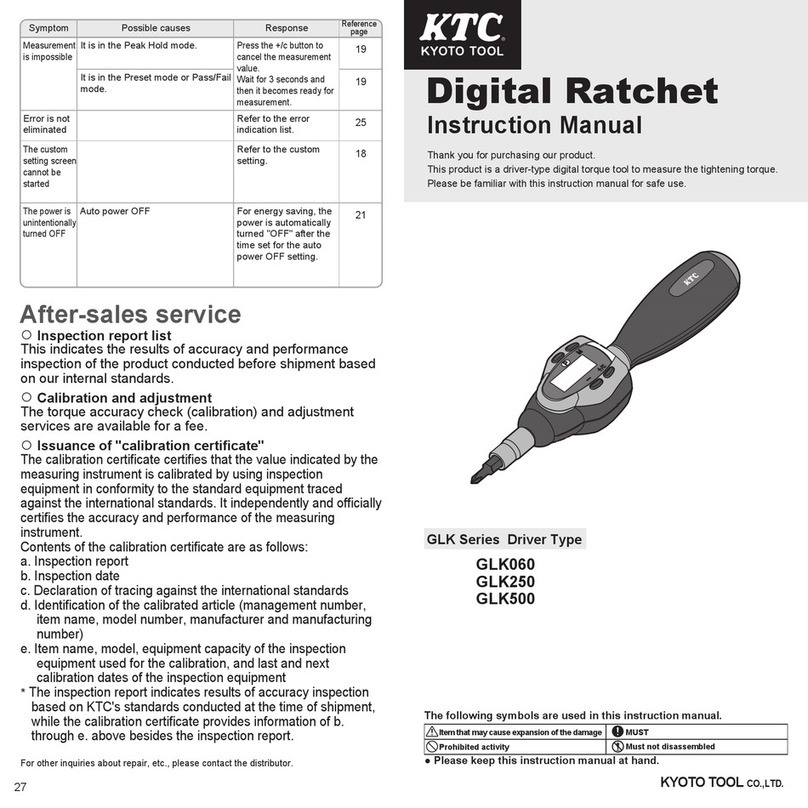 KTC GLK Series instruction manual