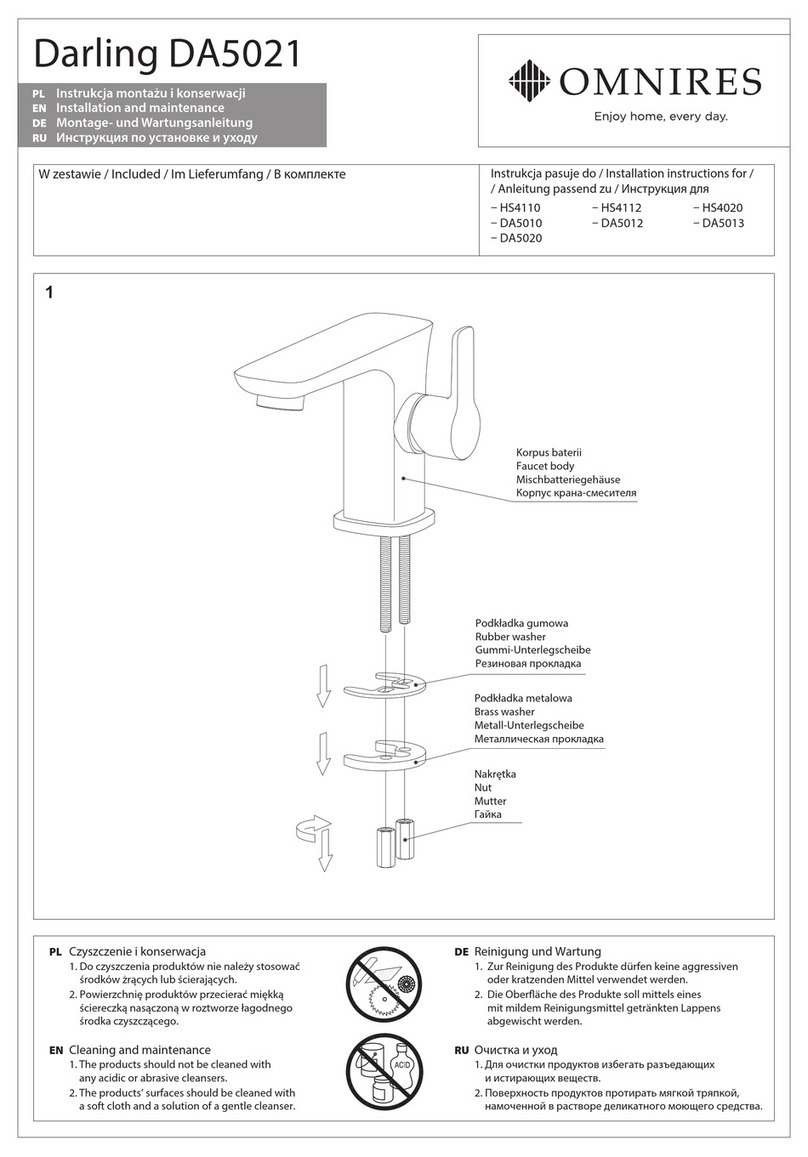 Omnires Darling DA5021 Installation and Maintenance