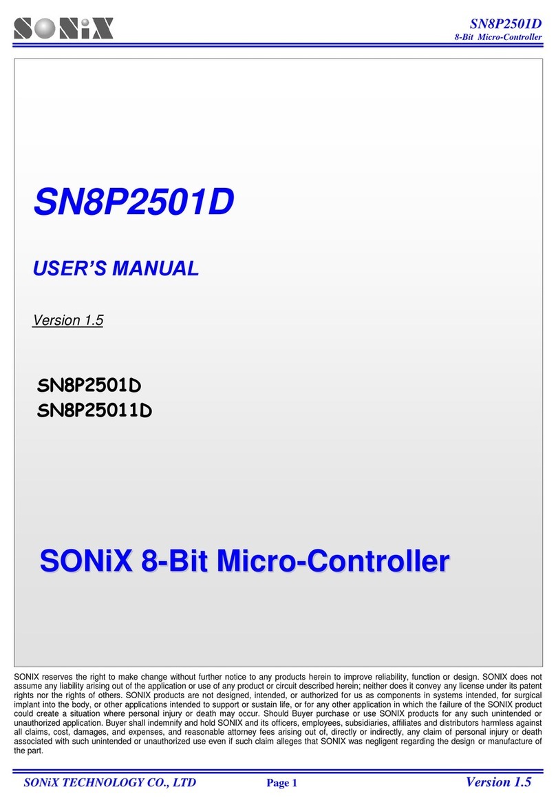 SONIX SN8P2501D User manual