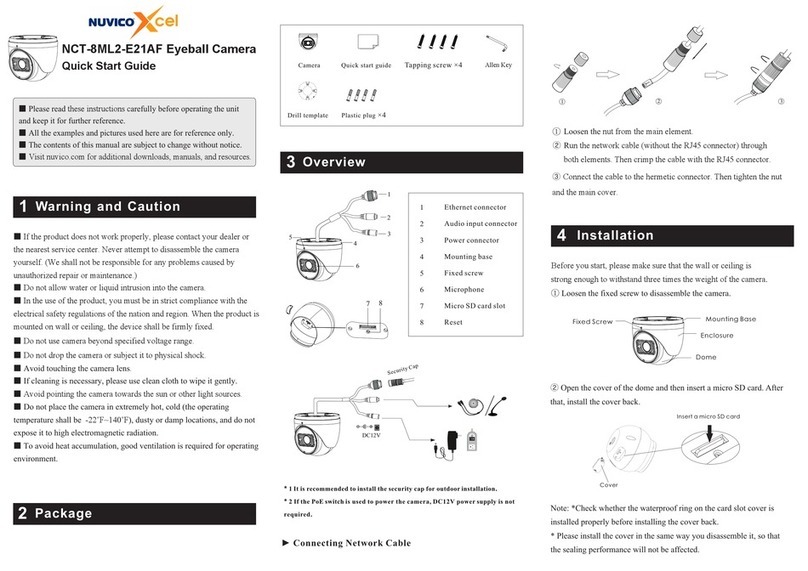 Nuvico Xcel NCT-8ML2-E21AF quick start guide