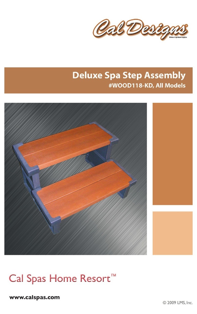 Calspas Cal Designs Deluxe Spa Step WOOD118-KD Assembly