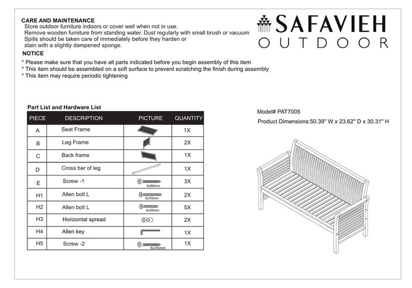 Safavieh Outdoor Carson PAT7005C quick start guide