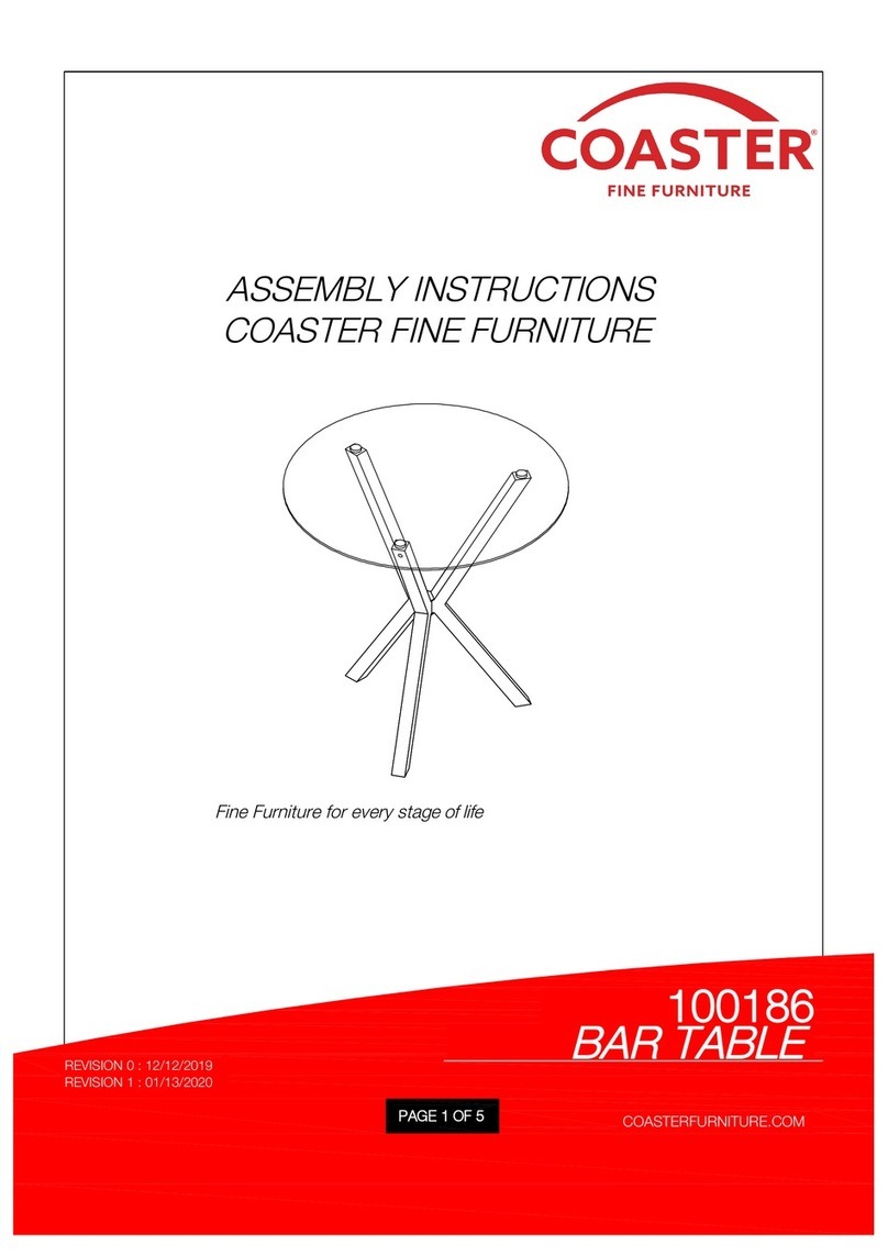 Coaster 100186 Assembly instruction