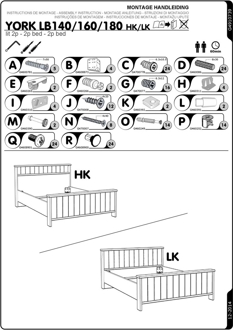 meubar YORK LB140 HK Assembly instruction meubar YORK LB140 HK Assembly instruction